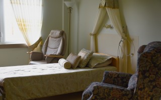 Un lit de l'unité des soins palliatifs